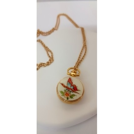 VINTAGE Airin γυναικείο ρολόι λαιμού ατσάλινο επιχρυσωμένο (VIN76 - 148800)